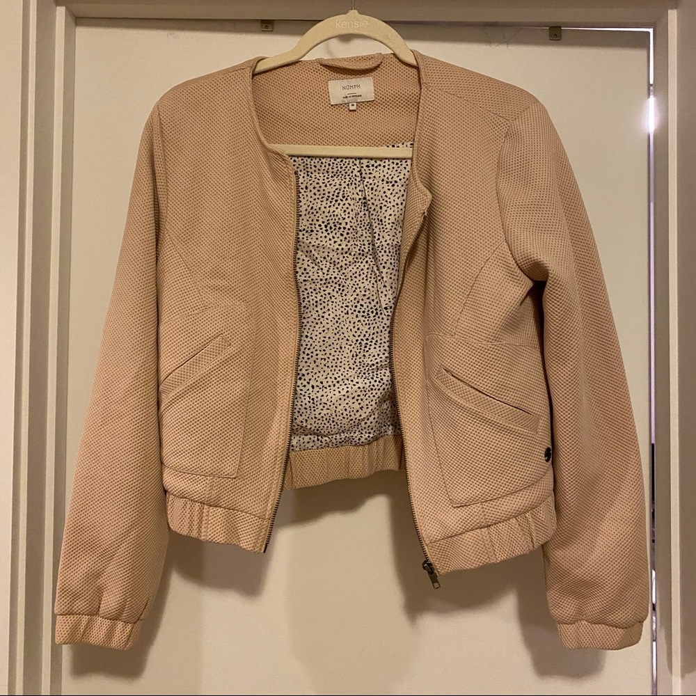 Blush bomber jacket